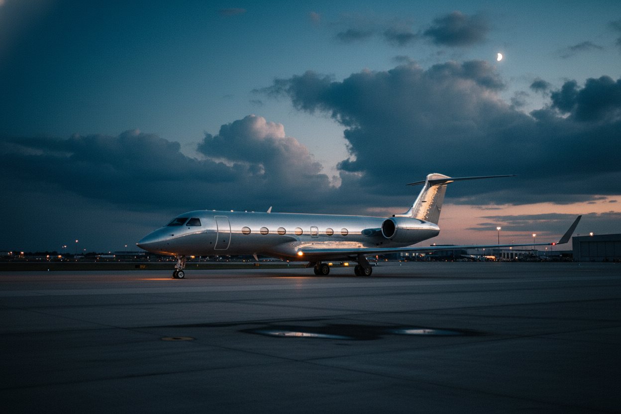 Heavy Jet on the ramp.